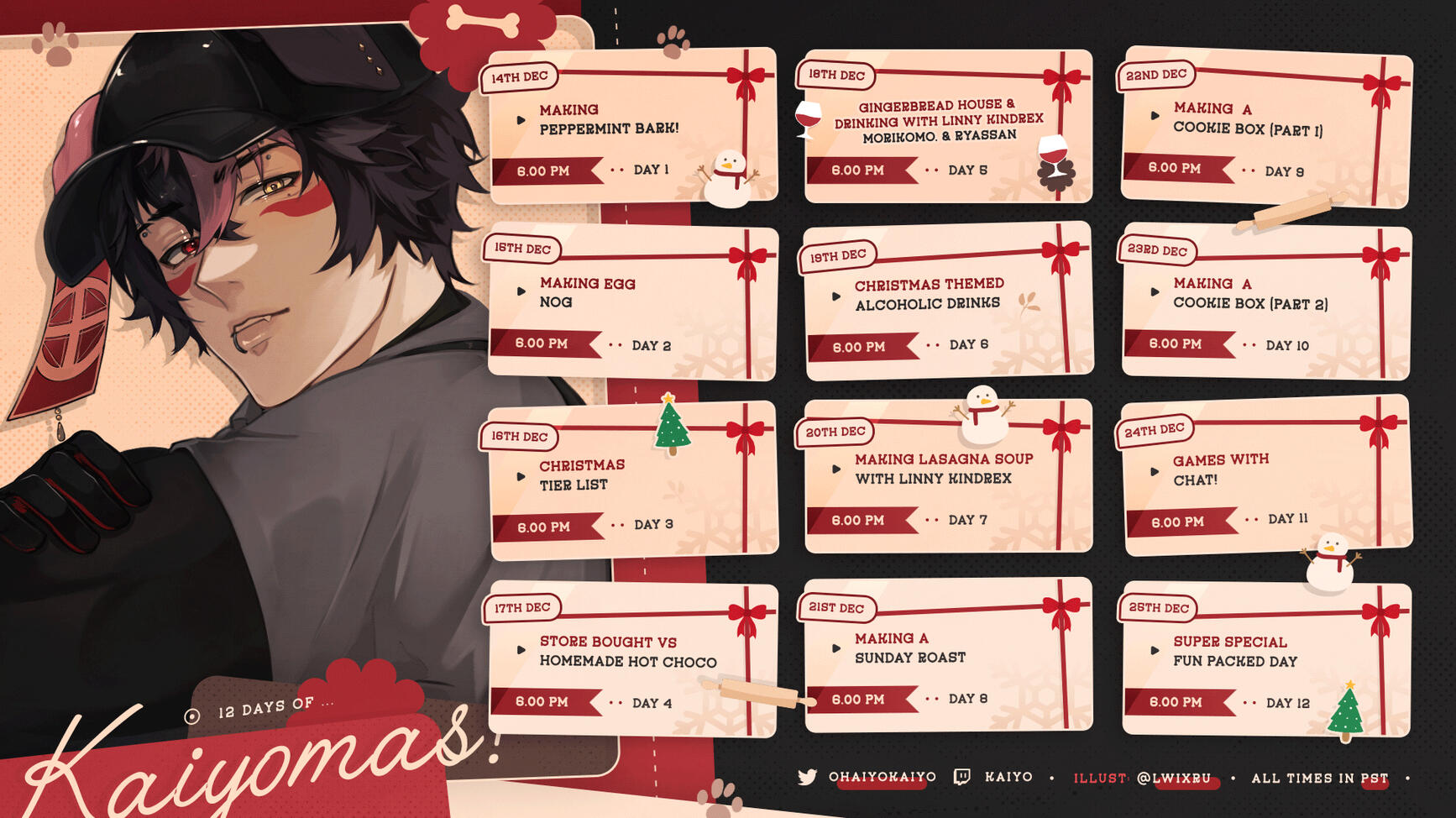 OHAIYOKAIYO'S 'KAIYOMAS' SCHEDULE